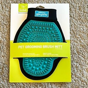 nunbell pet grooming brush mitt Gloves - Blue - BRAND NEW